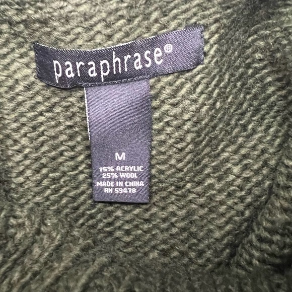 Paraphrase Cropped Short Sleeve Turtleneck Cowlneck Sweater Size Medium - Picture 14 of 15